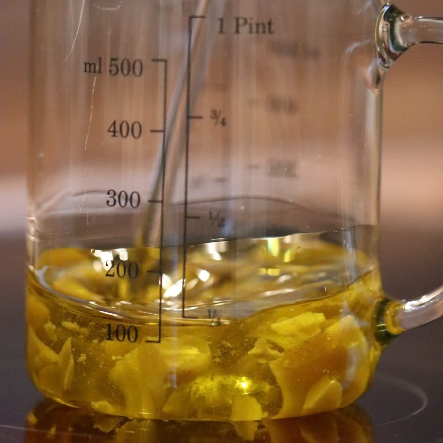 Kräuterpädagogin Nikola Rohacs-Bimminger Frau mit langen, lockigen Haaren, die im Grünen eine Pflanze berührt und nach oben schaut.